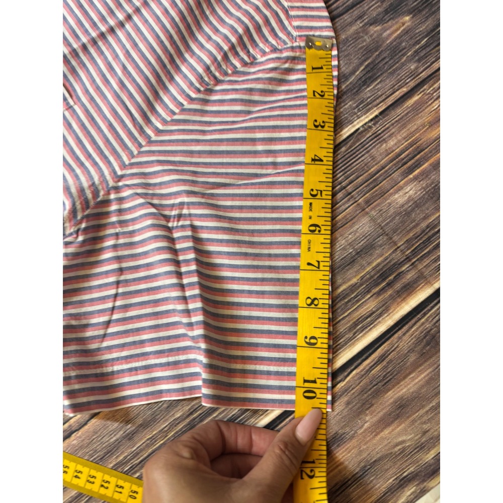 U.S. Polo Assn Shirt Mens 2XL Barberry Striped Short Sleeve Button Down NWT - Picture 8 of 14